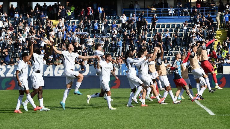 Il Napoli festeggia ad Empoli